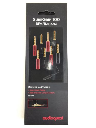 AudioQuest SureGrip 100 BFA aranyozott banándugó(8 db)