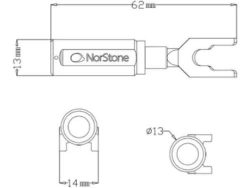 NorStone Jura Spade ezüstözött high-end villás csatlakozó szett (4 db)