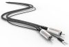 NorStone Jura RCA Grounded ezüstözött audio összekötő kábel - 1,0M  