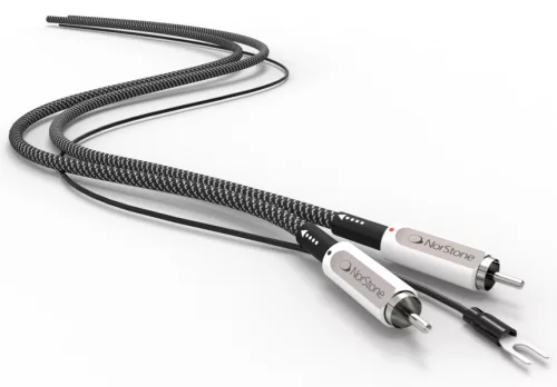 NorStone Jura RCA Grounded ezüstözött audio összekötő kábel - 1,0M  