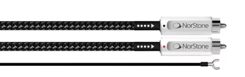 NorStone Jura RCA Grounded ezüstözött audio összekötő kábel - 1,0M  