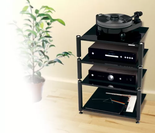 NorStone Bergen 2 Hifi készüléktartó állvány fekete 