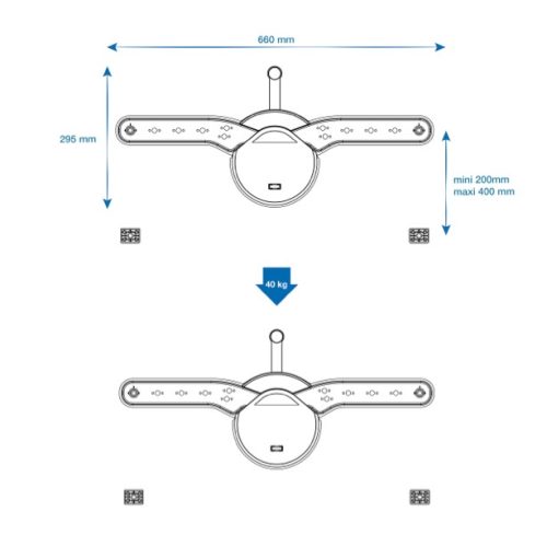 NorStone Skye F3770-GC univerzális fali TV konzol fekete
