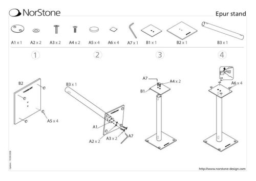 NorStone Epur hangfal állvány ezüst
