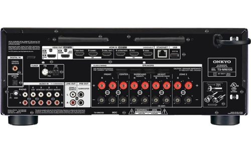 Onkyo TX-NR6050 7.2 házimozi erősítő + Mission LX-4 MKII 5.0 hangfalszett - fekete/dió