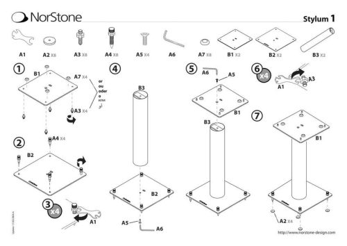 NorStone Stylum 1 hangfal állvány fekete