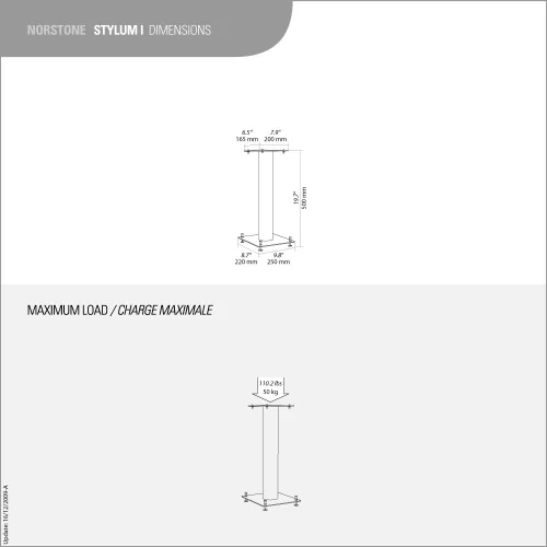 NorStone Stylum 1 hangfal állvány tölgy