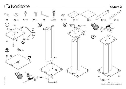 NorStone Stylum 2 hangfal állvány fehér