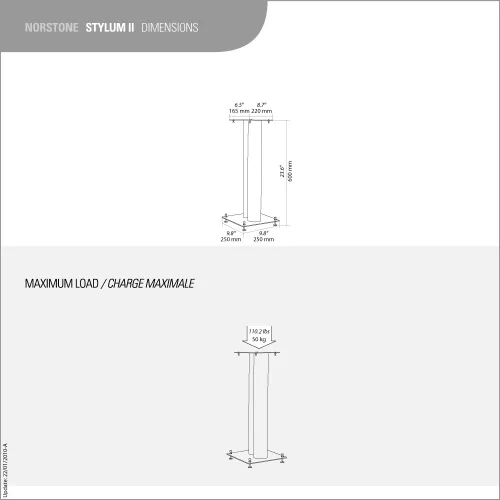 NorStone Stylum 2 hangfal állvány tölgy