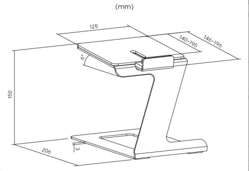 Taga Harmony TSS-30D asztali hangsugárzó tartó(pár) - fekete