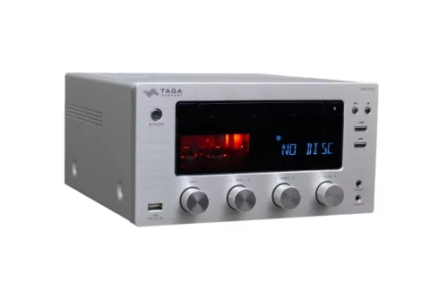 Taga Harmony HTR-1000CD v.3  erősítő + WiiM Mini hálózati lejátszó, szettben - ezüst/fekete  