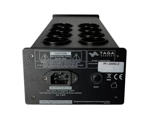 Taga Harmony PF-1000 v.2 (2025) hálózati szűrő - fekete - Extra Akció!