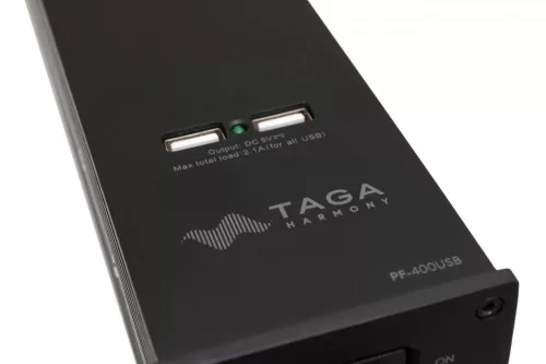 Taga Harmony PF-400USB hálózati szűrő - fekete  