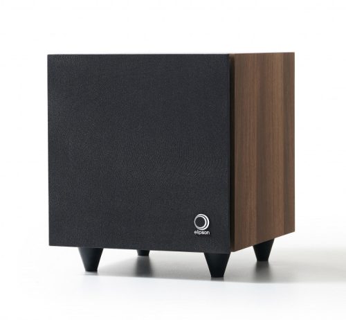 WiiM AMP hálózatképes sztereó erősítő  + Elipson Horus 6B hangfal + Horus 8S mélyláda, szettben - fekete/dió