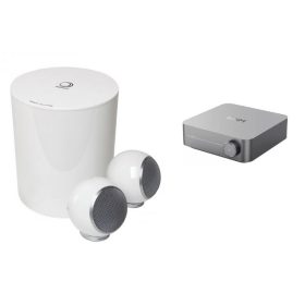   WiiM AMP hálózatképes sztereó erősítő  + Elipson Planet M hangfal + Planet SUB mélyláda, szettben - fekete/lakkfehér