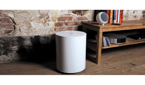 WiiM AMP hálózatképes sztereó erősítő  + Elipson Planet M hangfal + Planet SUB mélyláda, szettben - fekete/lakkfehér