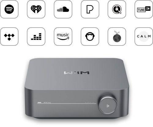 WiiM AMP hálózatképes sztereó erősítő  + Mission LX-5 MKII hangfal, szettben - szürke/fekete