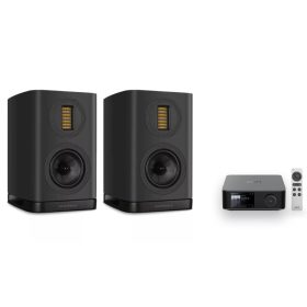   WiiM AMP ULTRA hálózatképes sztereó erősítő  + Wharfedale Evo 5.1 hangfal, szettben - szürke /fekete