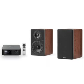   WiiM AMP ULTRA hálózatképes sztereó erősítő  + Elipson Prestige Facet II hangfal, szettben - szürke /fekete