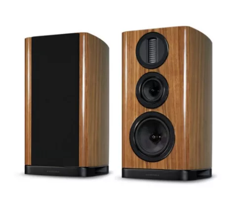 Wharfedale AURA 2 hangfal + Aura 2 Stand állvány, szettben - dió/fekete - Extra Akció!