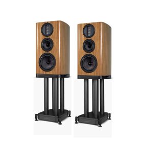   Wharfedale AURA 2 hangfal + EVO 5.2 Stand állvány, szettben - dió/fekete