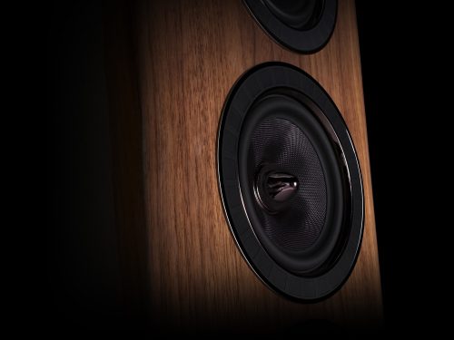 Wharfedale AURA 2 hangfal + EVO 5.2 Stand állvány, szettben - dió/fekete