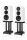 Wharfedale AURA 2 -hangfal + EVO 5.2 Stand állvány, szettben - fehér/fekete