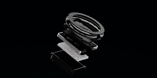 Wharfedale AURA 2 hangfal + Aura 2 Stand állvány, szettben - fekete/fekete