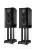 Wharfedale AURA 2 hangfal + EVO 5.2 Stand állvány, szettben - fekete/fekete