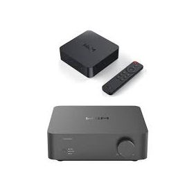   WiiM PRO Plus  hálózati lejátszó + Vibelink AMP sztereó végerősítő  - szettben/szürke - Extra Akció!