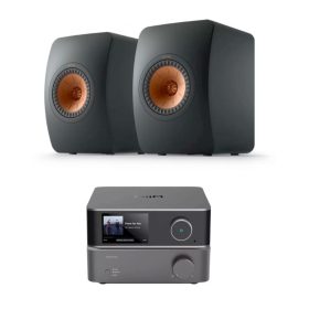   WiiM Ultra  hálózati lejátszó + Vibelink AMP sztereó végerősítő + Ker LS50 Meta hangfal - szettben(szürke/fekete)