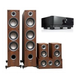   Yamaha RX-V4A 5.2 + TAGA Harmony TAV 607F 5.0 hangfalszett, szettben - fekete /dió 