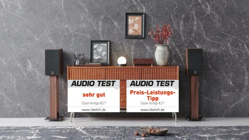 Elipson Heritage XLS 7 hangfal + NorStone Alva Plus állvány, szettben - dió/dió 